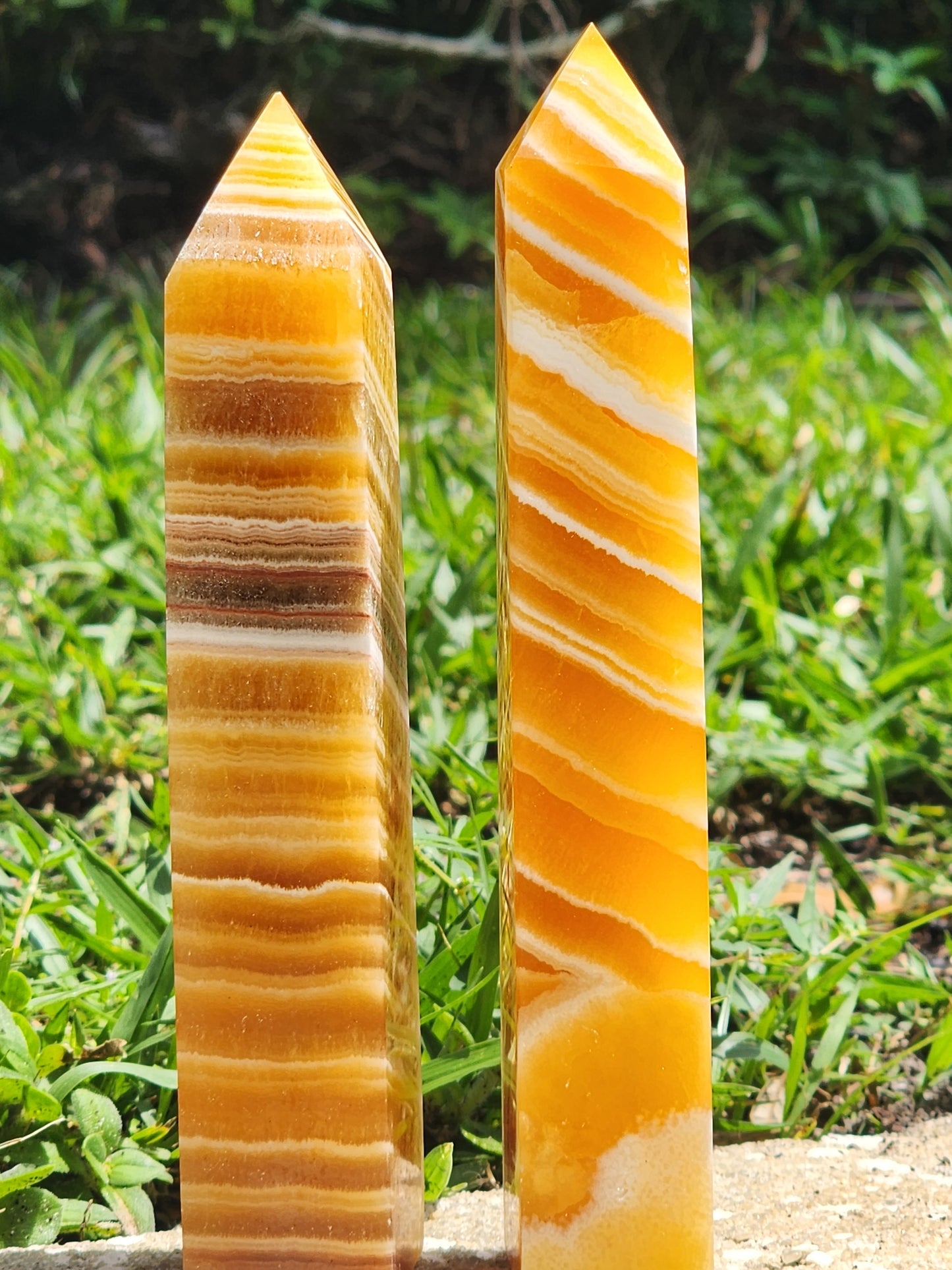 ORANGE CALCITE TOWERS