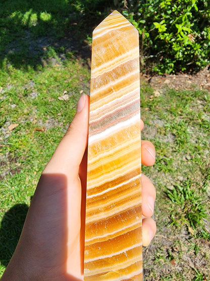 ORANGE CALCITE TOWERS