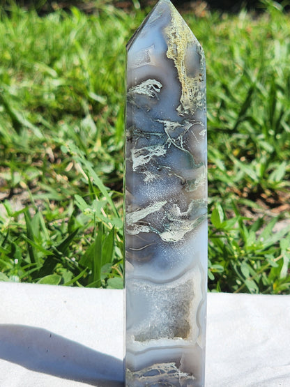 DRUZY MOSS AGATE TOWERS