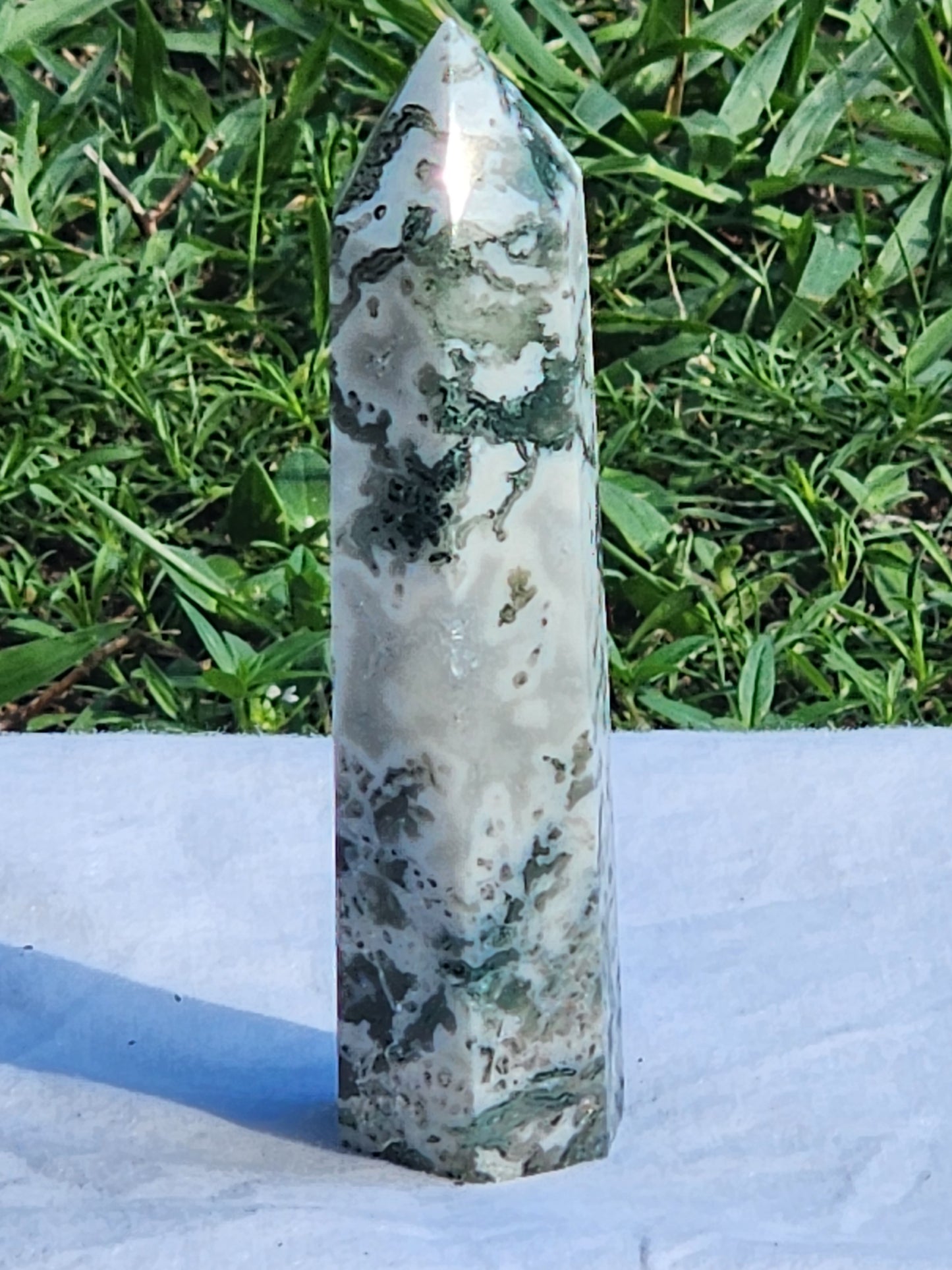 DRUZY MOSS AGATE TOWERS