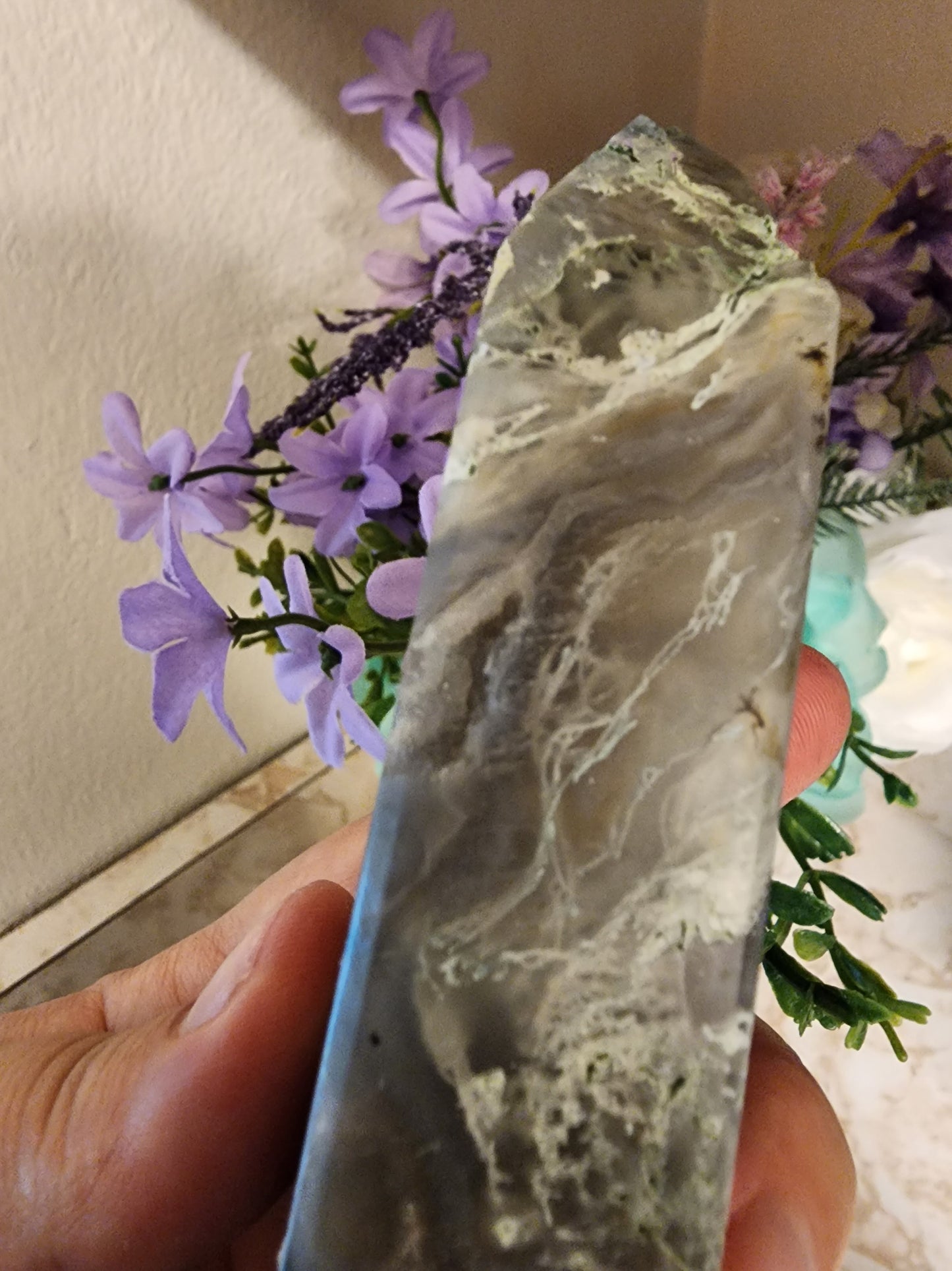 DRUZY MOSS AGATE TOWERS