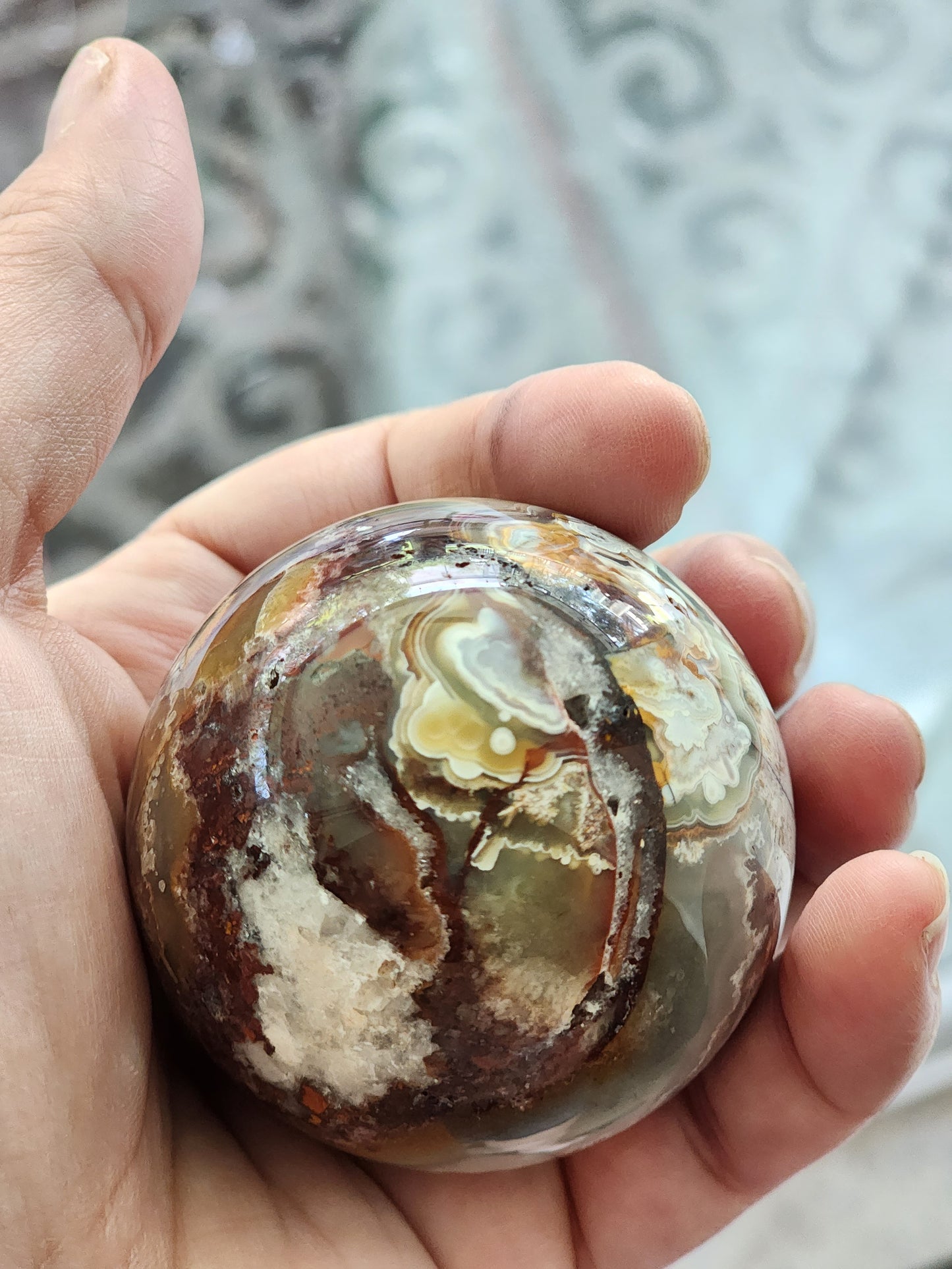 DRUZY MEXICAN AGATE SPHERE