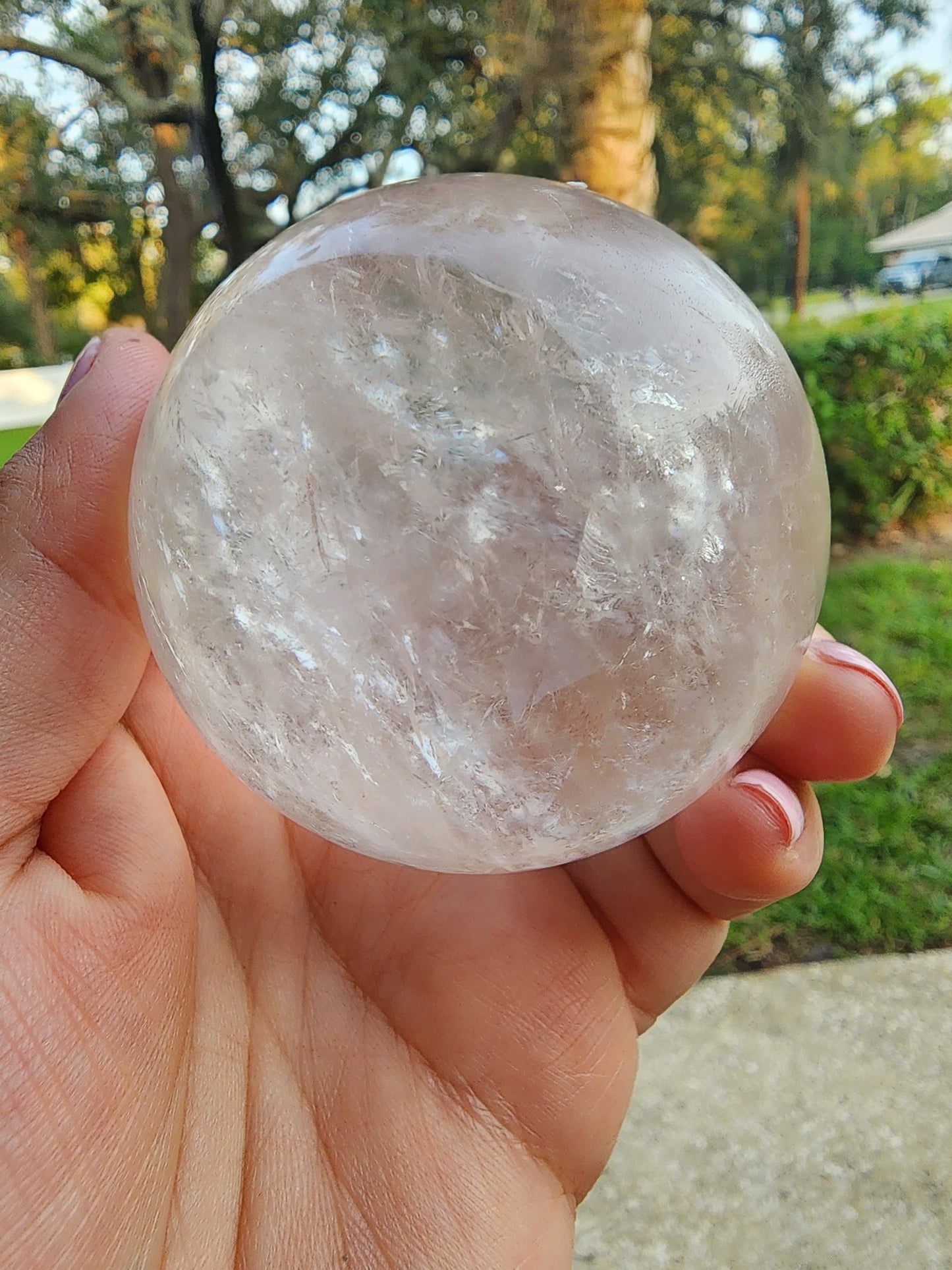 CLEAR QUARTZ SPHERE