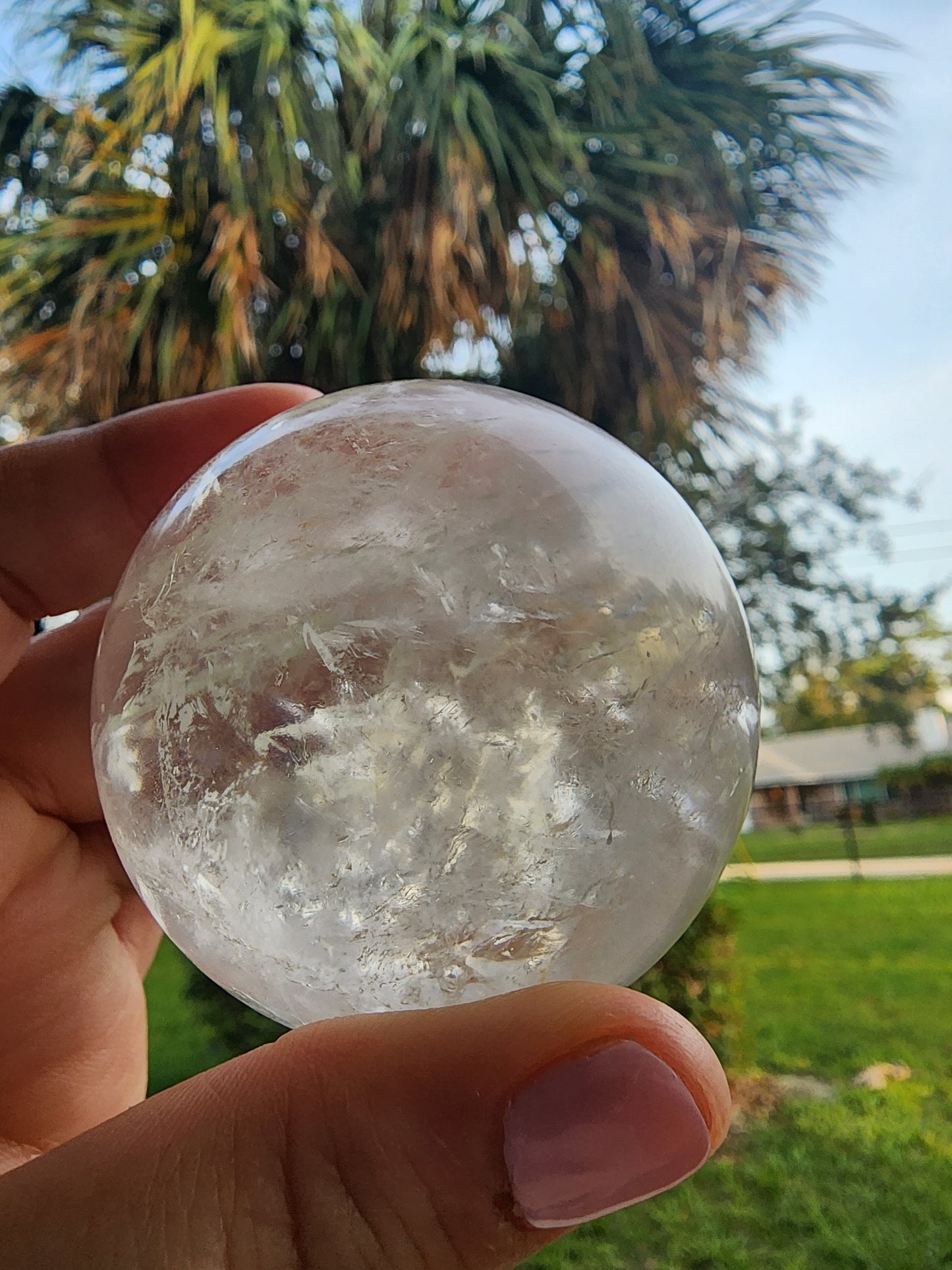 CLEAR QUARTZ SPHERE