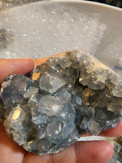 Celestine cluster Pieces