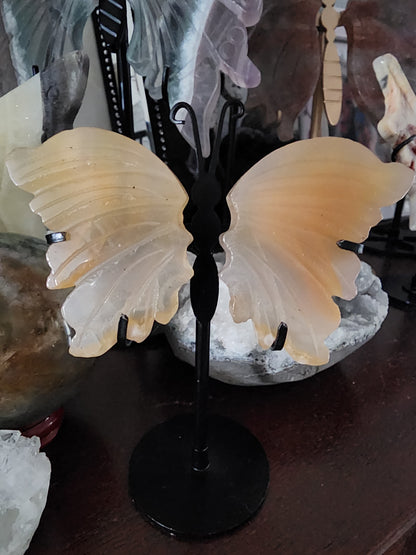 SMALL FLOWER AGATE  BUTTERFLY