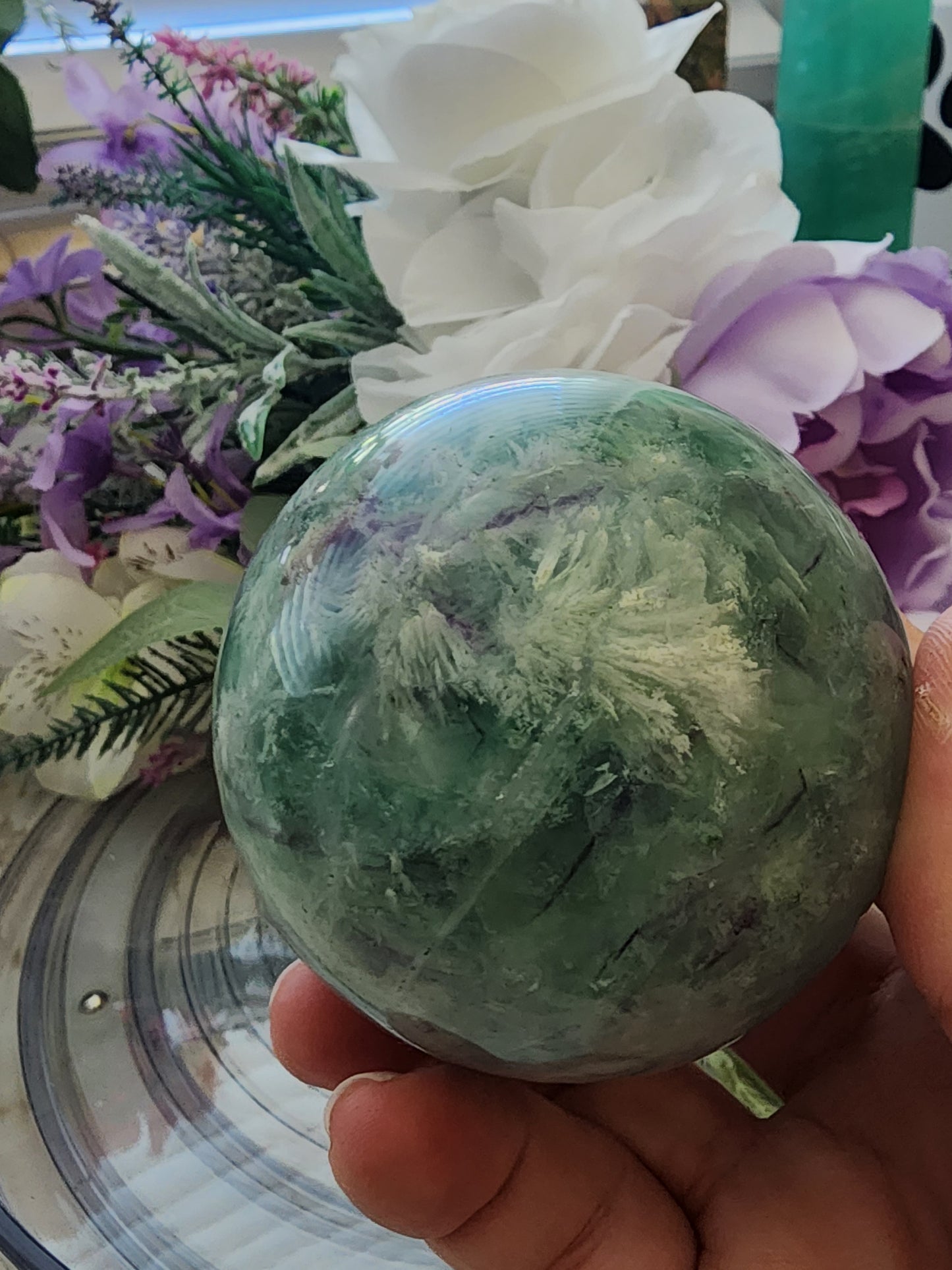 GREEN FLUORITE SPHERE