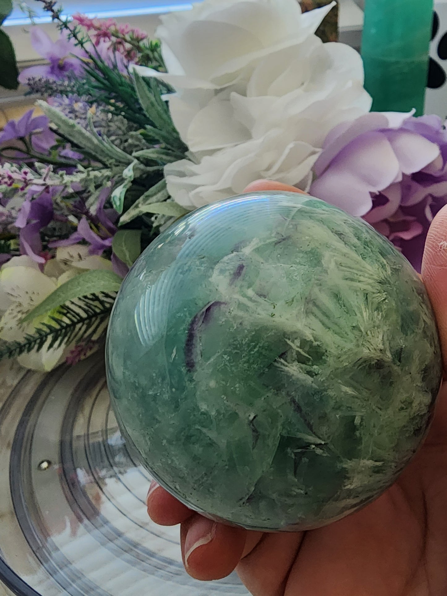 GREEN FLUORITE SPHERE