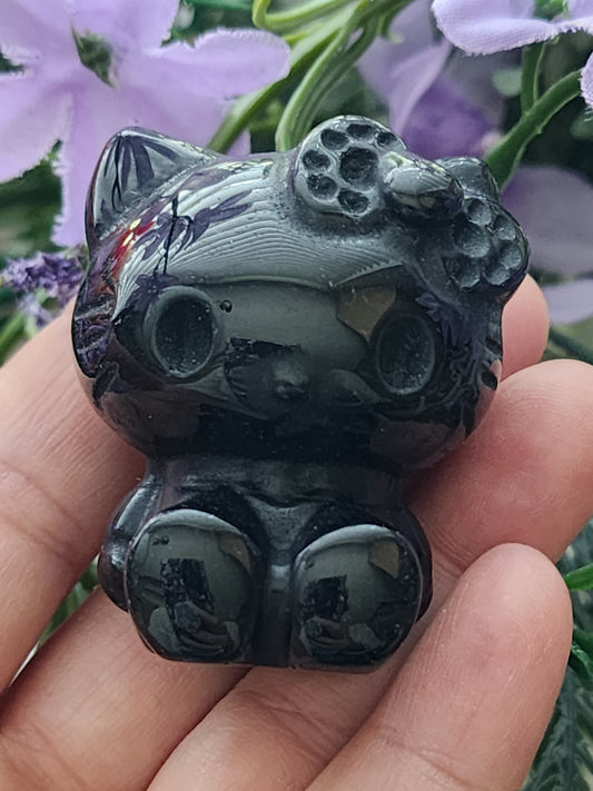 BLACK OBSIDIAN  HELLO KITTY