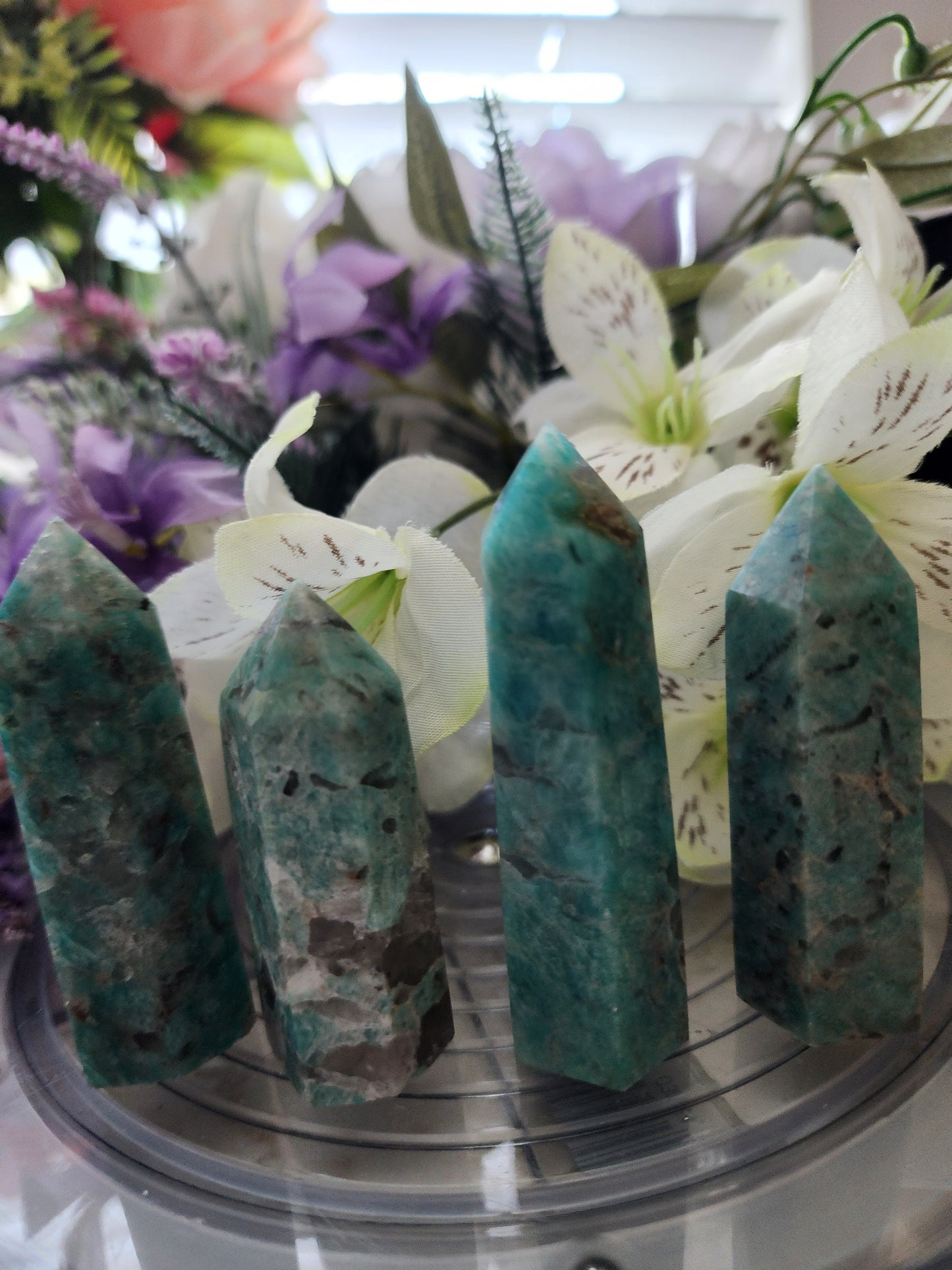 SMOKY AMAZONITE SMALL TOWERS